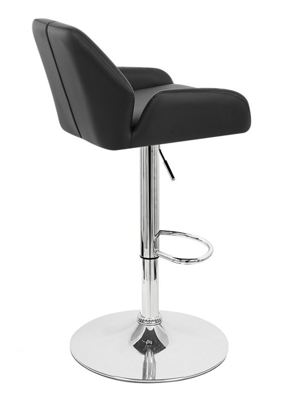 Tabouret tournant à hauteur réglable Carnalbanagh, Noir, 4
