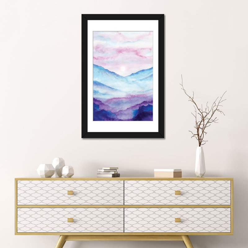 « abstract nature iv » par marco gonzalez, reproduction d’impression sur toile tendue, Papier avec cadre noir, Blanc