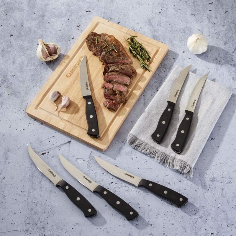 Cuisinart 6 Piece Black Triple Rivet Steak Knife Set