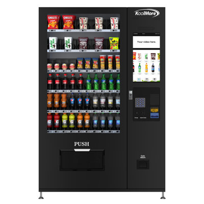 Refrigerated Snack Vending Machine with 60 Slots and 22 Inch Touch Screen with Bill Acceptor