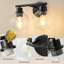 Luminaire de meuble-lavabo moderne avec abat-jour en verre, applique murale 2 lumières pour miroir, douille E26, installation facile-656129188-656129192