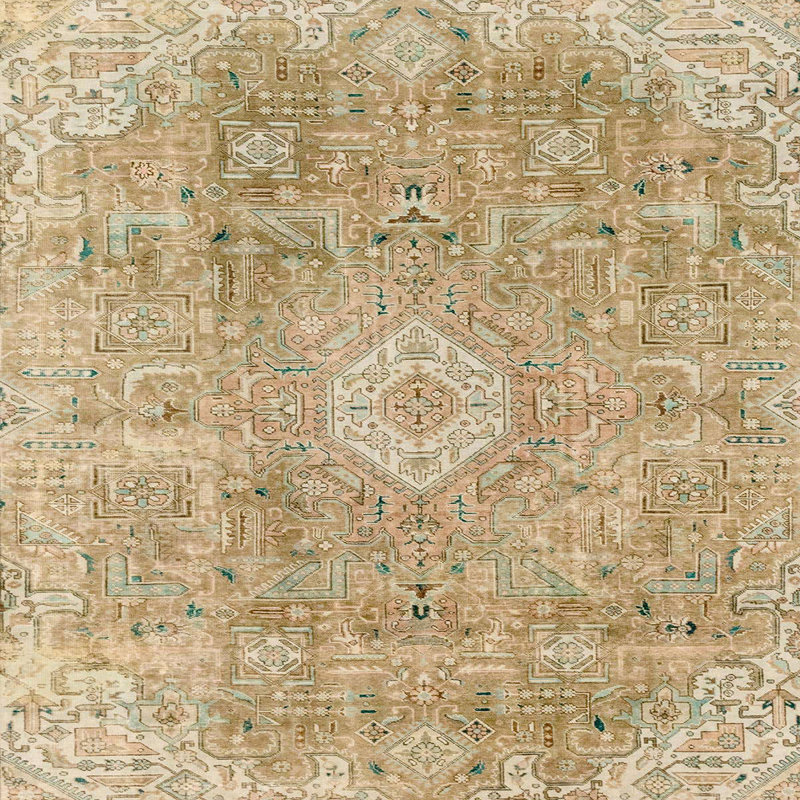 Tapis abstrait moderne 2112, Carré 7 pi