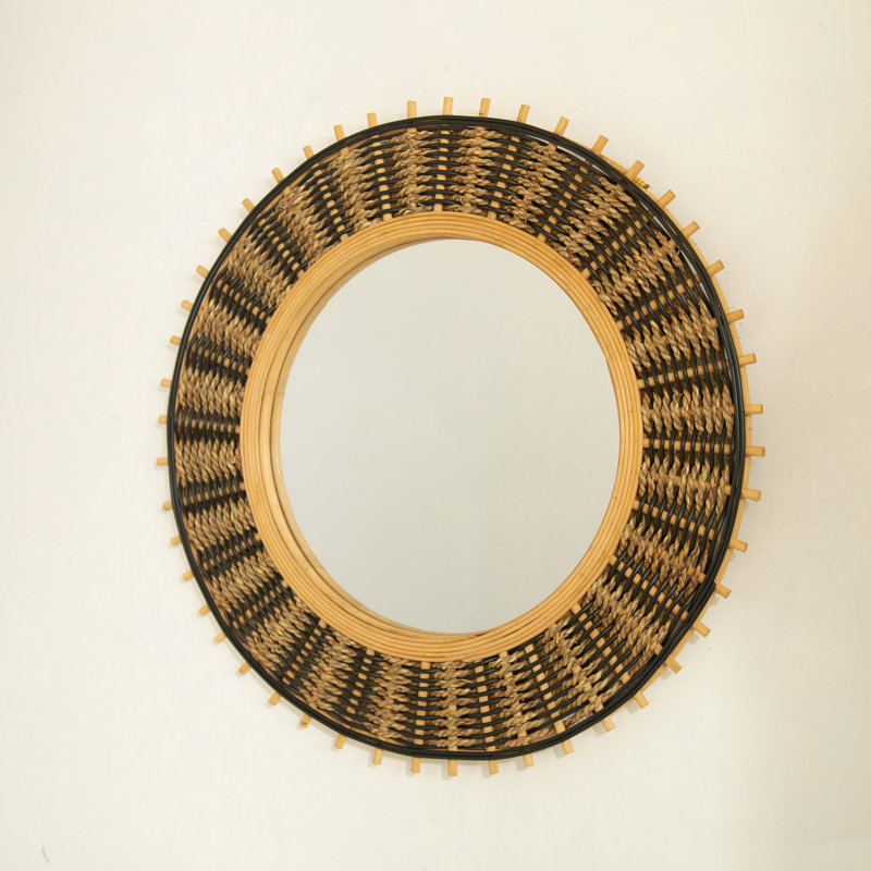 Miroir mural 23 po, bambou