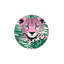 Tapis tissé à motif de tigre rose-644649374