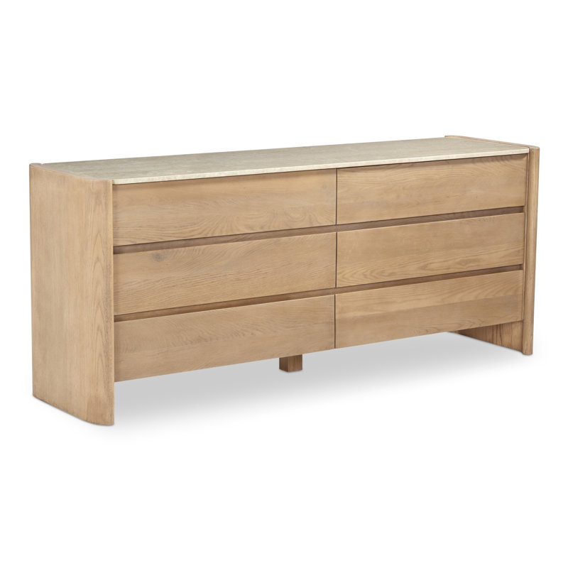 Commode 6 tiroirs Gertis Naturel