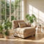Fauteuil modulaire Milano en velours, orientation droite, 119 cm L x 94 cm P x 85 cm H