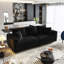 Canapé 82,7 po en velours côtelé 82,7 po, canapé rembourré moderne et confortable-1253043982