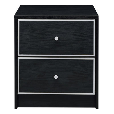 2-Drawer Nightstand, Modern Accent Table with Smooth Glides and Ample Storage for a Clutter-Free Bedroom