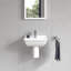 Duravit Starck 3 White Ceramic Rectangular Wall Mount Bathroom Sink with Overflow