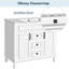 Meuble-lavabo 36 po avec lavabo supérieur, armoire de rangement moderne avec 2 portes à fermeture douce et 2 tiroirs, meuble-lavabo simple-1161139586