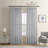 Pinch Pleated Light Filtering Linen Blended Curtains, Boho Back Tab Semi Sheer Drapes with Metal Rings and adjustable Hooks for Living Room Bedroom,2Panels-523734012-532497550