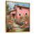 Toile avec cadre flottant or