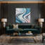 Abstrait art fluide sur toile grise 69-192662139