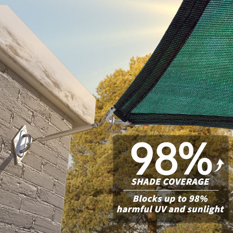 Voile d'ombrage Royal Shade Triangle Pro Ring, Vert, 22 pi x 22 pi x 22 pi