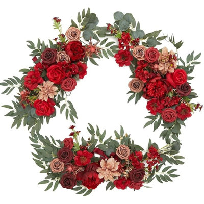 Wedding Arch Flowers,3 Pack Multifunctional Artificial Rose Garland,Wedding Garland Decorations Flowers,Fake Flower For Wedding Arch Arbor Backdrop Decor