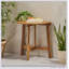 Table bistro pliante d'extérieur en bois d'acacia, naturelle et durable pour les petits espaces
