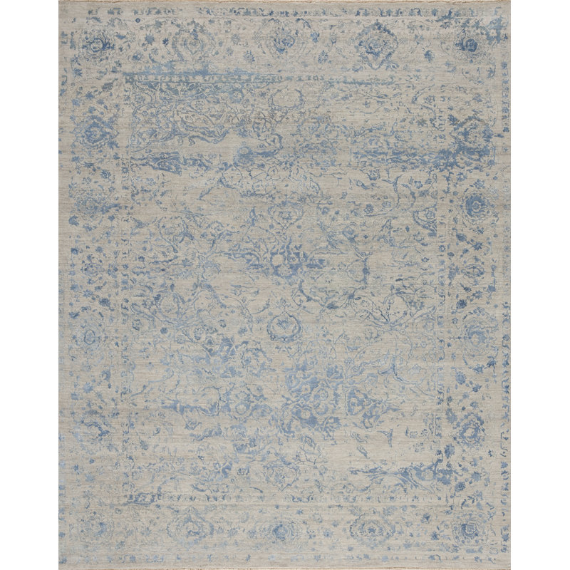 Amour Hand Knotted Area Rug, Rectangle 10' x 14'