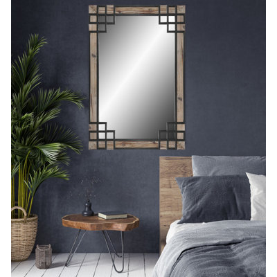 Levasy Wood Flat Wall Mirror