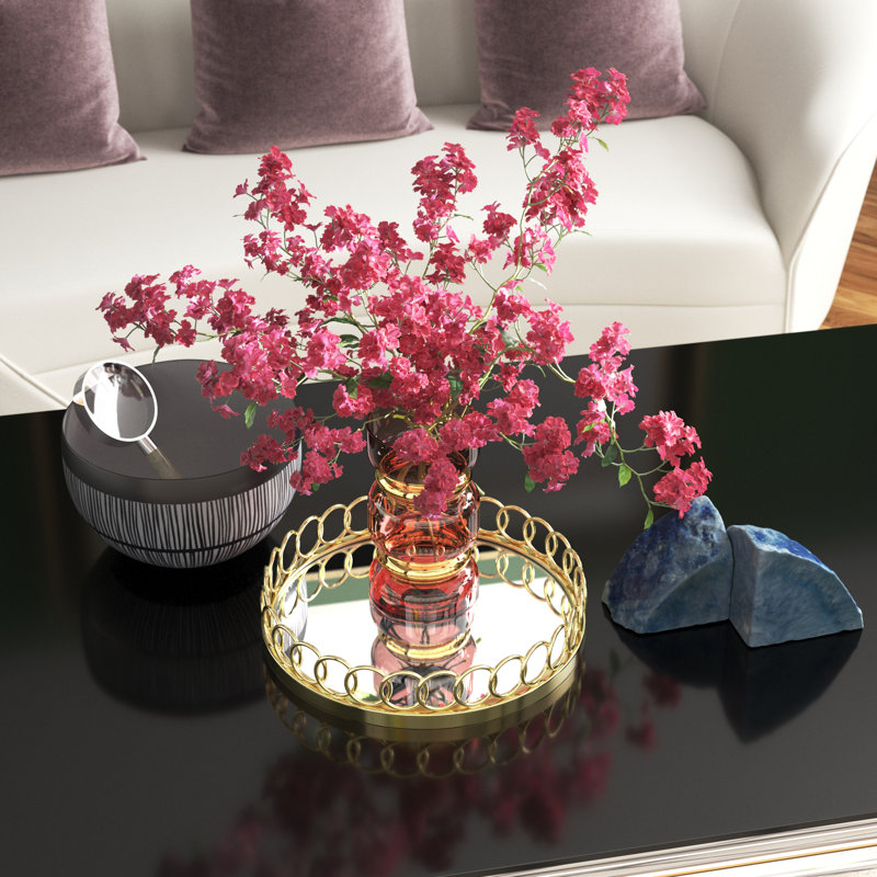 Mardea Stainless Steel Tray - Set of 2, Gold