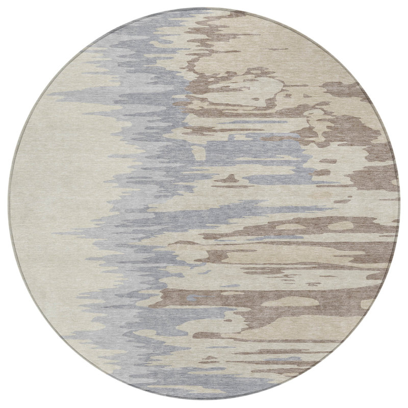 Tapis beige rond 8 po