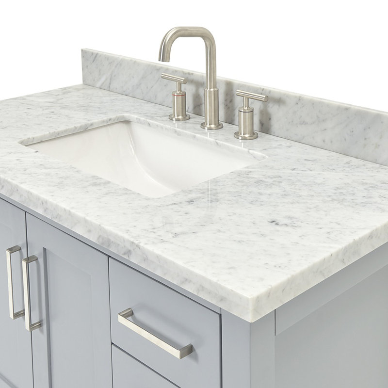 Magnolia Bath Vanity Rectangular Basin S043SCWRV, Gray, Rectangular