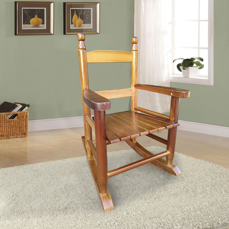 Chaise berçante pour enfants, Chêne