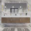 Ensemble de meuble-lavabo double mural 83 po Glasgow-773455900-773455901