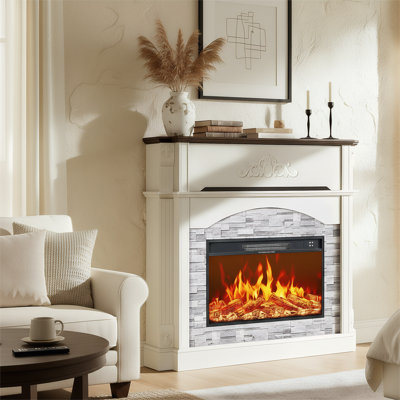 Foyer électrique 51 "avec manteau de cheminée