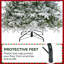 Pre-lit Snow Flocked Christmas Tree with Multicolored LED Lights of 9 Light Modes-1446798027