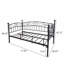 Metal Daybed Frame, Multifunctional Mattress Foundation/Bed Sofa With Headboard, Twin