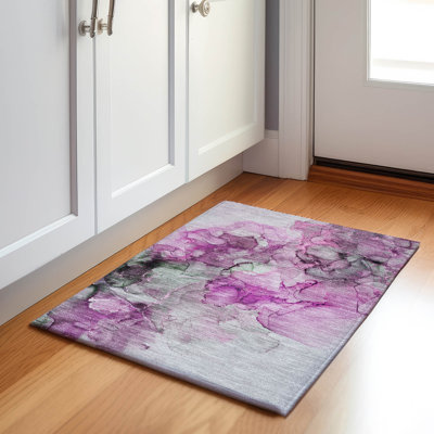 Premium Machine Washable Cerrito AMF520 Pink Rug