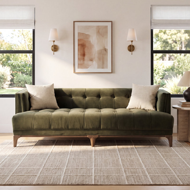 Beatrice Sofa-78"-Sapphire Olive