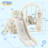 6 in 1 Toddlers Slide and Swing Set, Kids Slides w/Climber, Storage, Basketball Hoop, Ball, Suction Cup Reinforced-99010390
