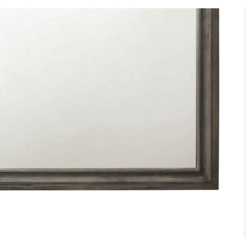Miroir gris à finition quotidienne, Gris, Rectangulaire, 36 po x 47 po