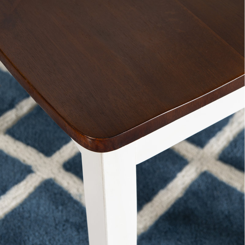 Kamari 4 - Person Solid Wood Top Four Leg Dining Set, Cherry and White
