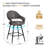 26" Faux Leather Counter Height Swivel Bar Stools-923409092-909672302