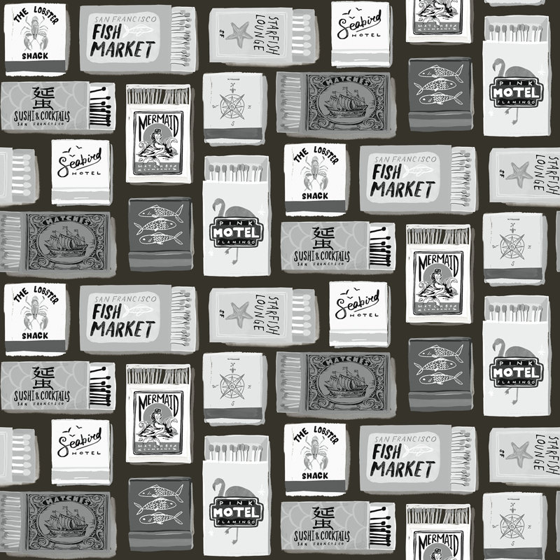 Papier peint adhésif The Perfect Match, Noir, noir, noir, noir