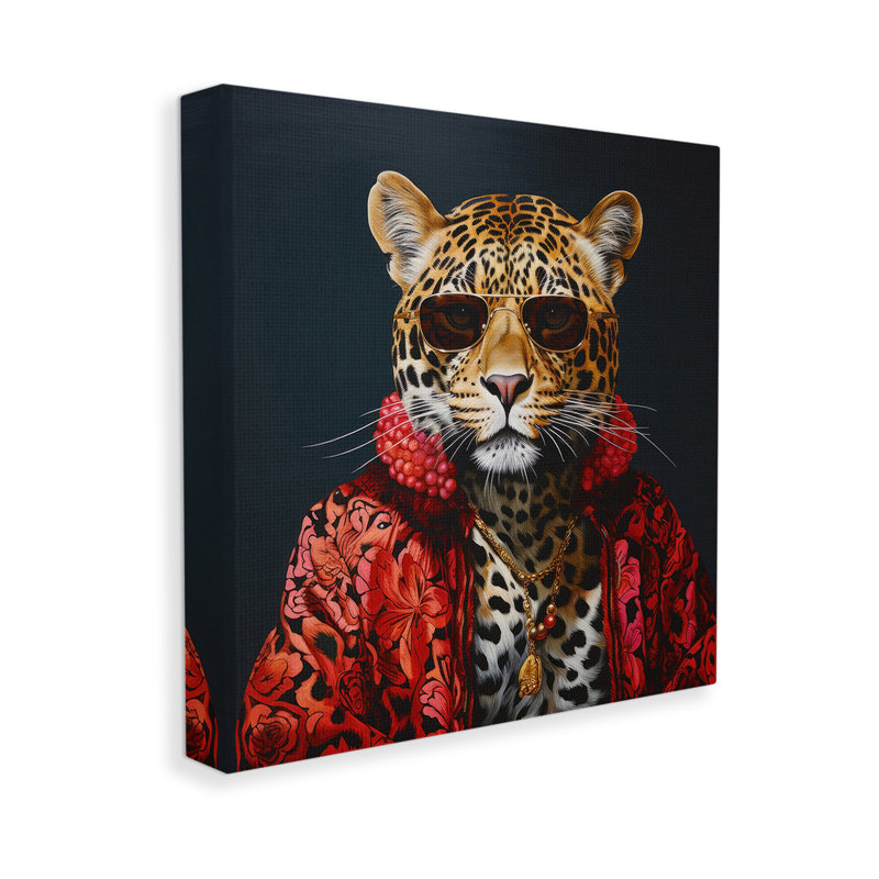 "Trendy Leopard Fashion" par Lazar Studio sur toile, H 30 po x l 30 po