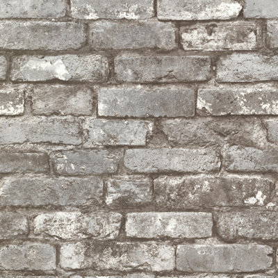 Brick Metal 10m x 52cm Wallpaper Roll