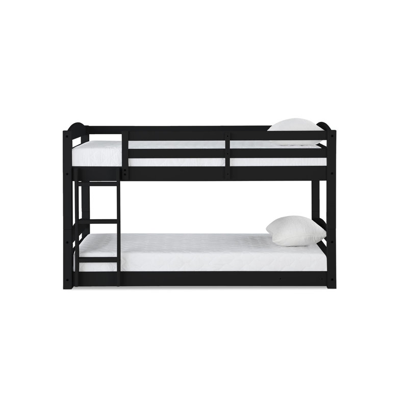 Cvyatko Kids Bunk Bed, Black, Twin Over Twin