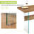 Modern 55 inches Rectangular Dining Table,High Glossy Glass Desk Table-1827632751