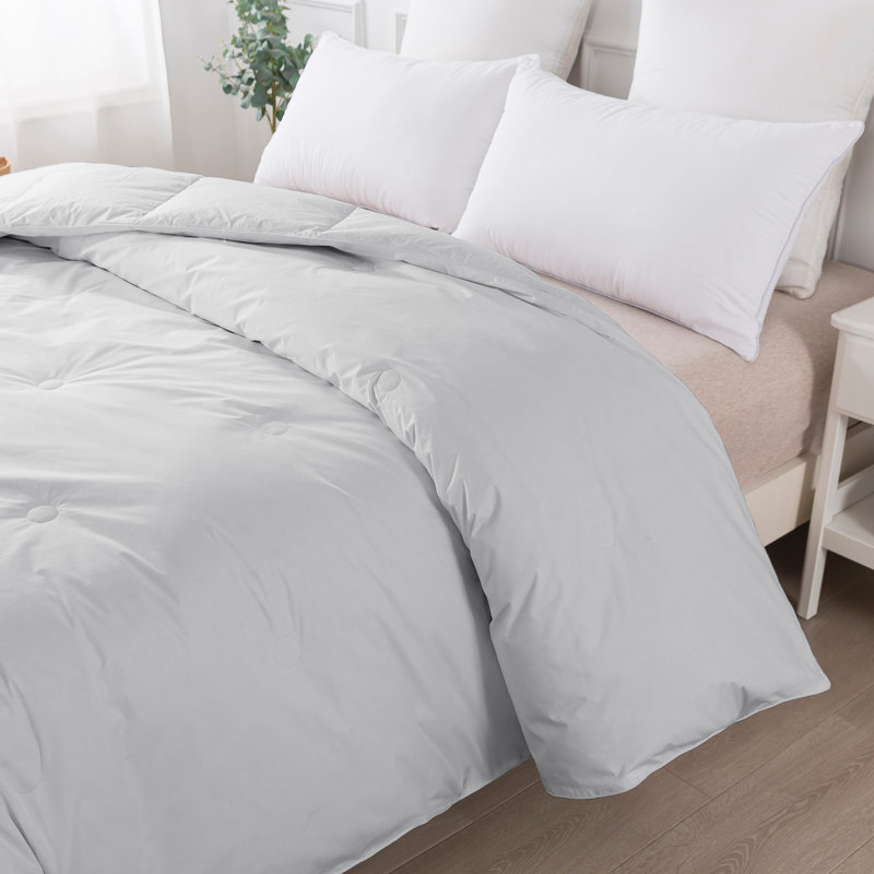 Gray Full Microfiber Down Alternative Bedspread
