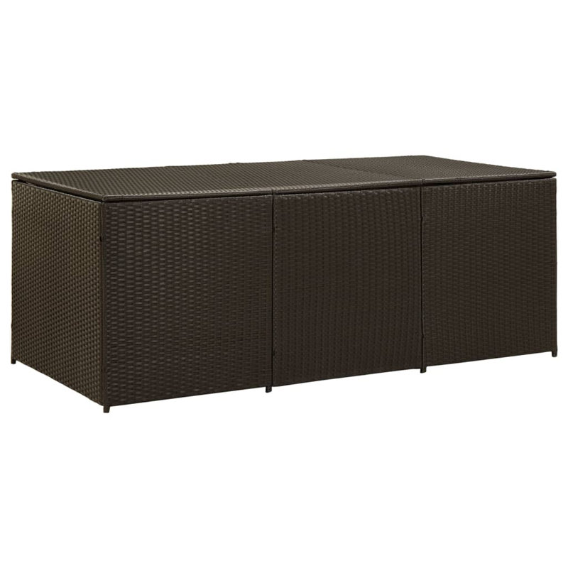 Latitude Run® Water Resistant Poly Rattan Deck Box, Brown