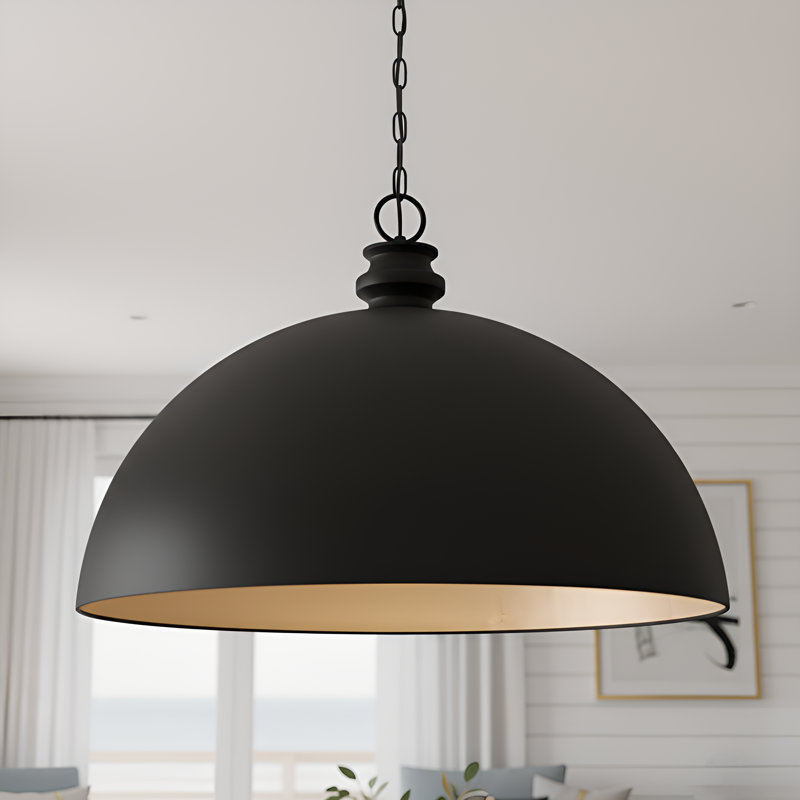 Luminaire suspendu noir mat 4 lumières Braylon