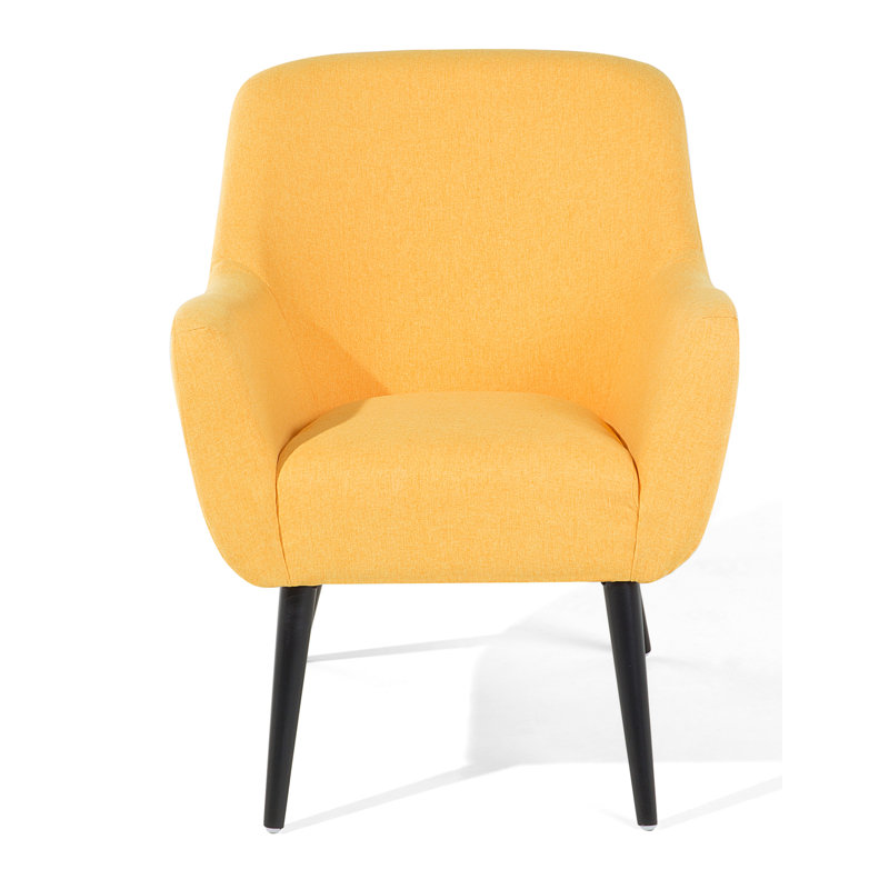 Desmond Upholstered Armchair, Black, Yellow