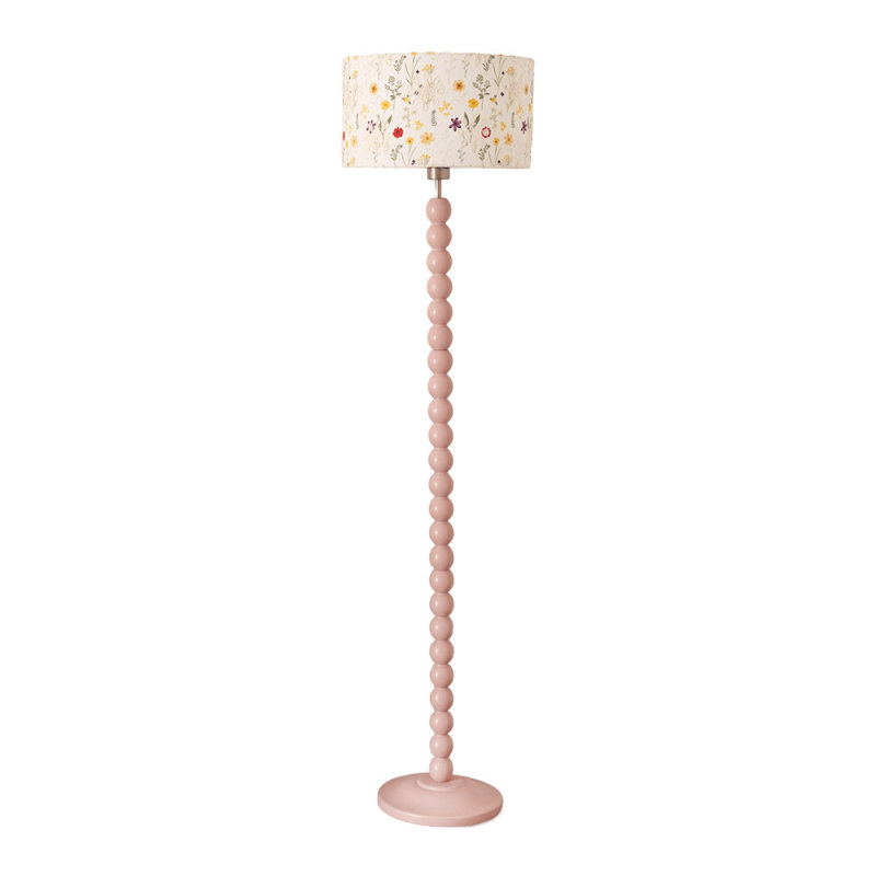 Aryianna 145cm Traditional Floor Lamp, Pink, No