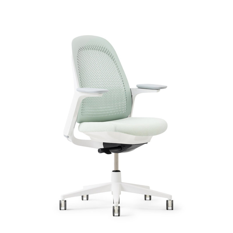 Haworth Breck Office Chair, White, Agave