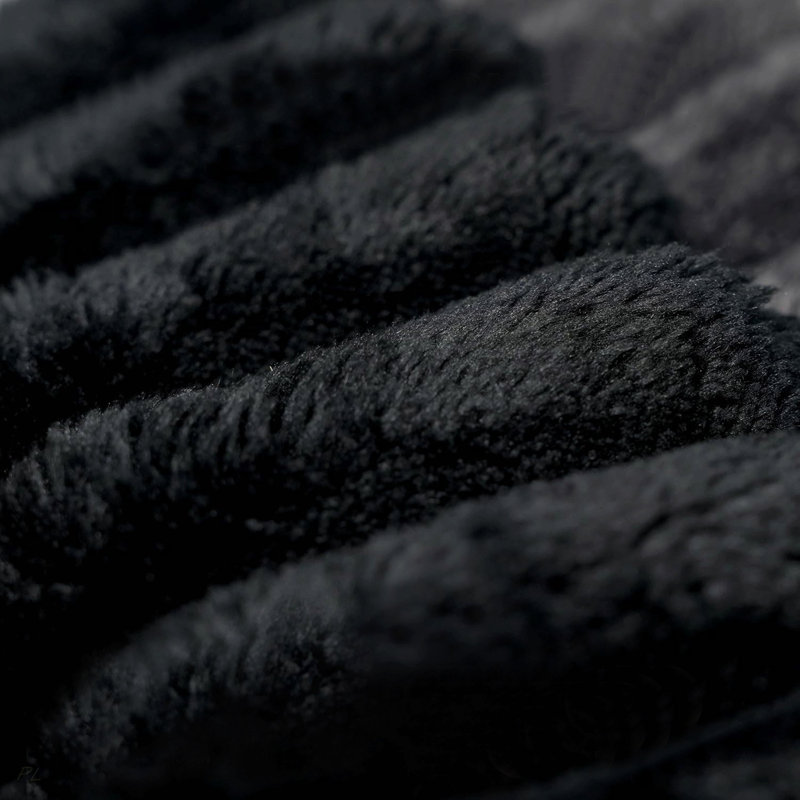Sofa Ottoman ,No Assembly Required,(Plush Corduroy Fabric), Black