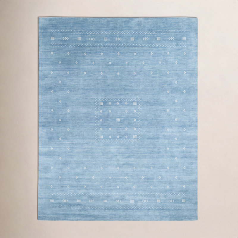 Tapis en coton / laine noué à la main Simi, Marron foncé, Rectangulaire 8 pi x 10 pi