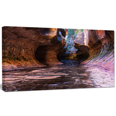 «Cave in Zion National Park Utah», reproduction de photo sur toile tendue